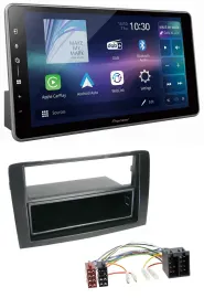 Автомагнитола для Fiat Idea (350, 2003–2011) Pioneer Bluetooth, USB, DAB, MP3, черная