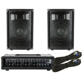 PA система Fame Audio Audio Starter Pack 2x 10" пассивные акустические системы, микшер-усилитель PM 400, 150 Вт RMS, 8 Ом