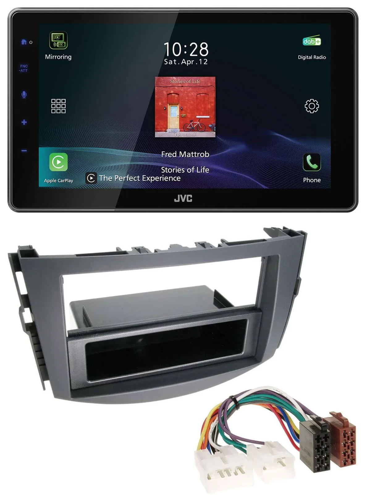 JVC DAB MP3 Bluetooth USB Autoradio für Toyota RAV-4 (ab 2006)