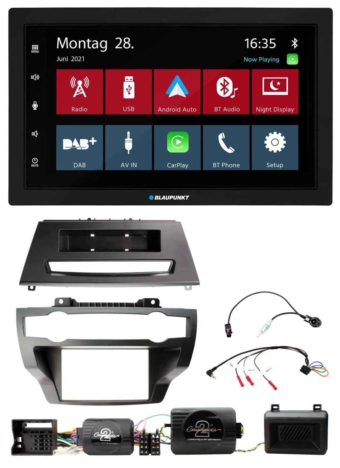 Blaupunkt Lenkrad Bluetooth DAB 2DIN USB Autoradio für BMW X5 X6 07-13 E70 E71 o