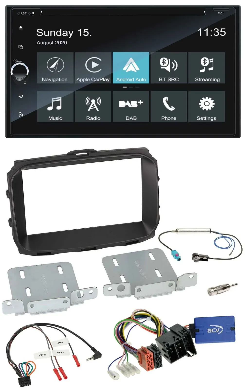 Автомагнитола для Alfa Romeo Giulietta Blaupunkt 2DIN, навигация, Bluetooth, USB, DAB, TMC, поддержка кнопок на руле