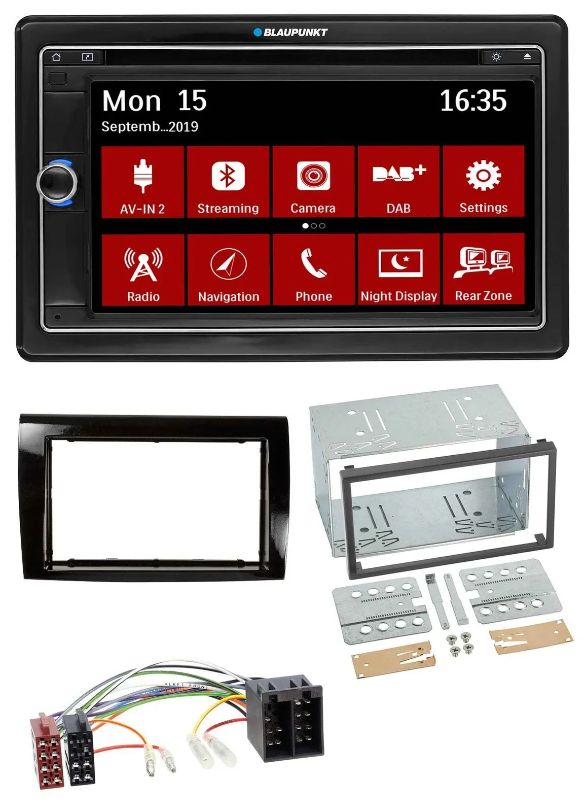 Blaupunkt Bluetooth DAB 2DIN USB DVD MP3 Autoradio für Fiat Bravo (ab 2007)