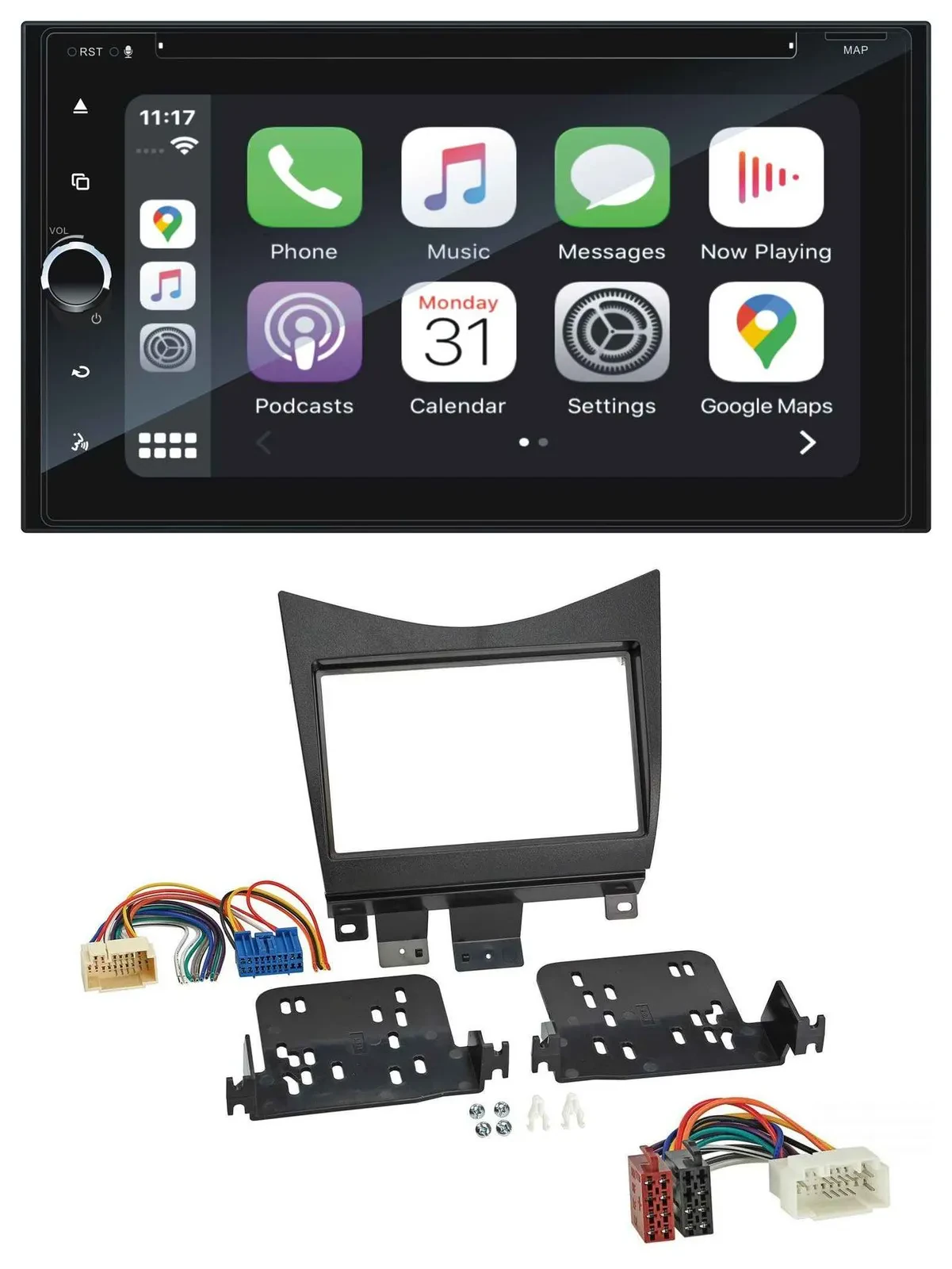 Blaupunkt 2DIN Bluetooth DAB USB DVD MP3 Autoradio für Honda Accord 02-08 schwar