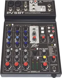 Аналоговый микшерный пульт Peavey PV 6 BT Bluetooth Mixer