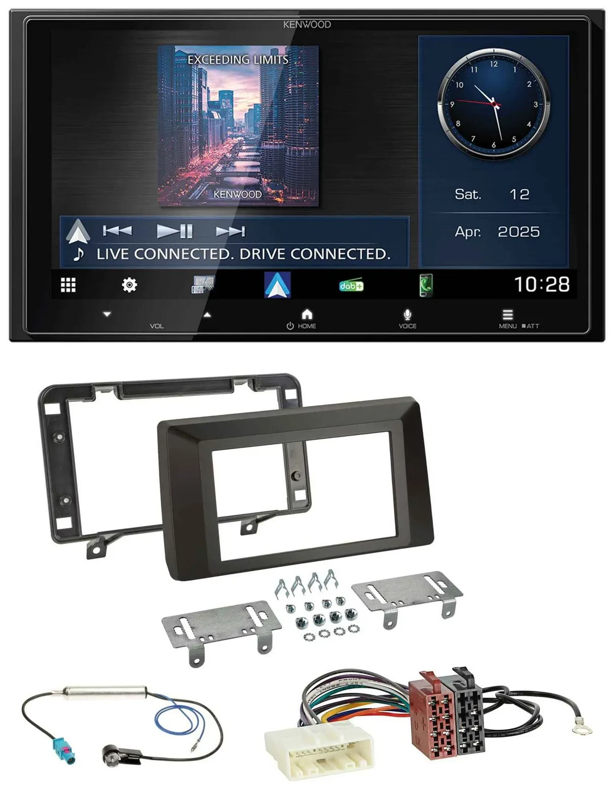 Kenwood Bluetooth 2DIN USB DAB MP3 Autoradio für Dacia Duster (ab 2021)