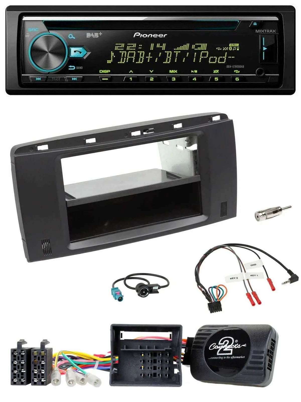 Автомагнитола для Mercedes R-Class W251 Pioneer DAB, CD, USB, Bluetooth, поддержка управления с руля