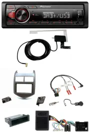 Автомагнитола для Chevrolet Aveo (с 2011) Pioneer 1DIN MP3 DAB USB, цвет темно-серый