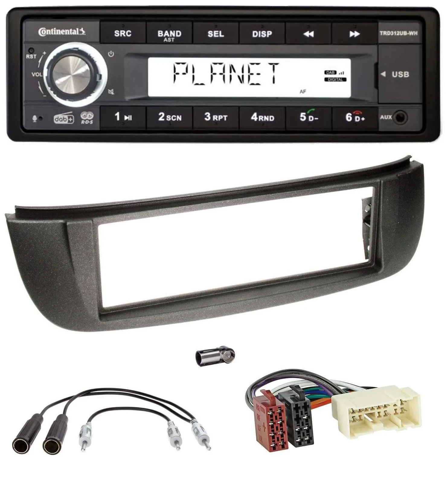 Continental USB 1DIN AUX DAB MP3 Autoradio für Nissan Almera Tino (2001-2004)