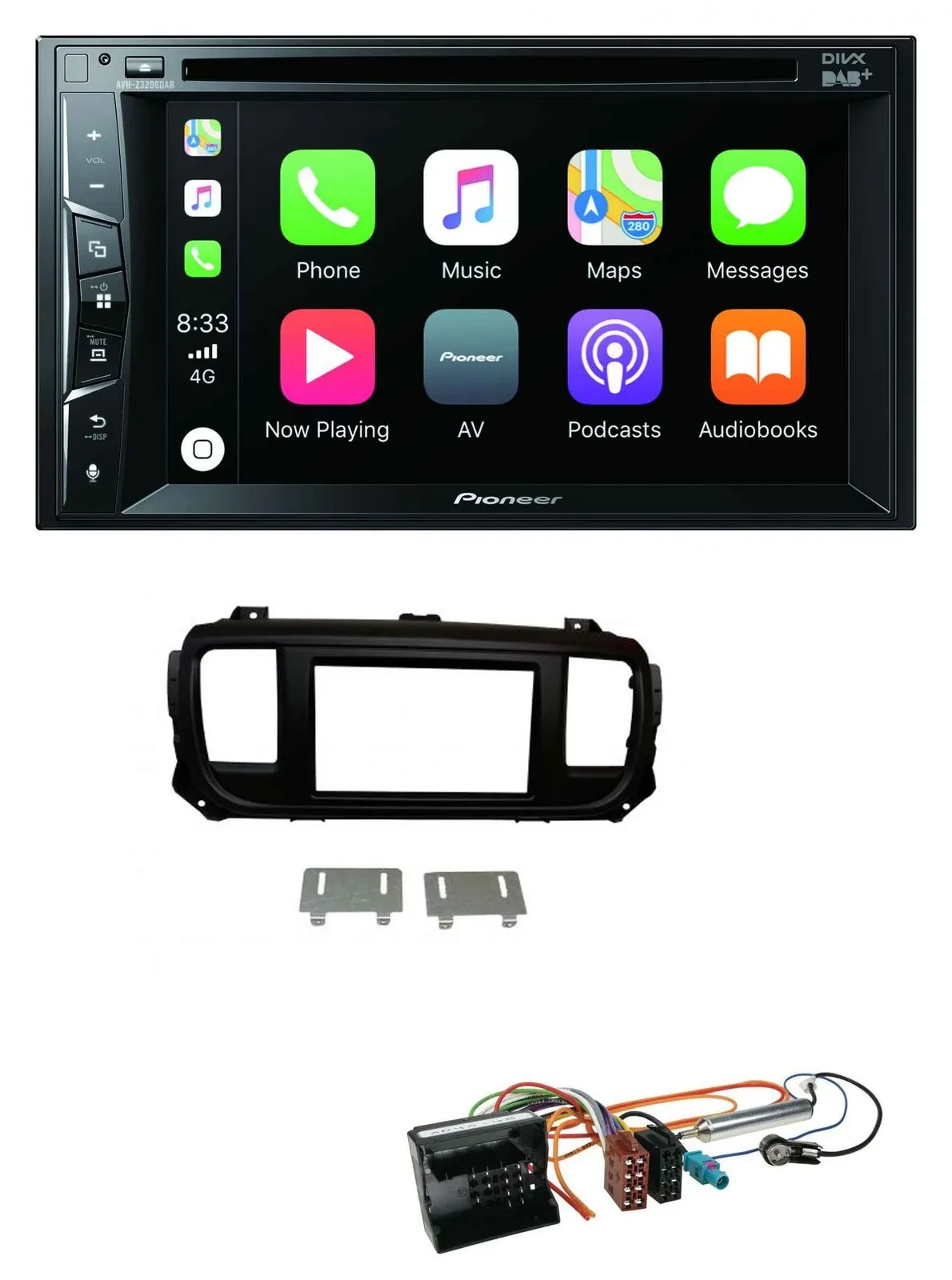 Pioneer MP3 USB DVD Bluetooth DAB 2DIN Autoradio für Citroen Jumpy Dispatch Spac