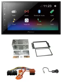Автомагнитола для Cadillac BLS (2006–2010) Pioneer 2DIN, USB, Bluetooth, DAB, MP3