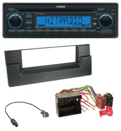 VDO AUX MP3 1DIN CD USB Autoradio für BMW 5er (E39) X5 (E53) Quadlock