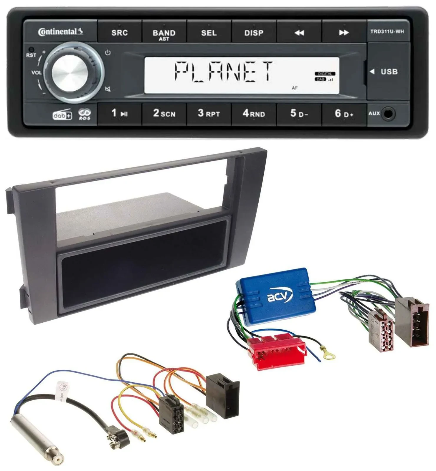 Continental MP3 AUX USB DAB 1DIN Autoradio für Audi A6 C5 01-05 Symphony Aktivsy
