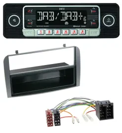 Dietz USB DAB MP3 Bluetooth Autoradio für Alfa Romeo 147 GT Ablagefach anthrazit