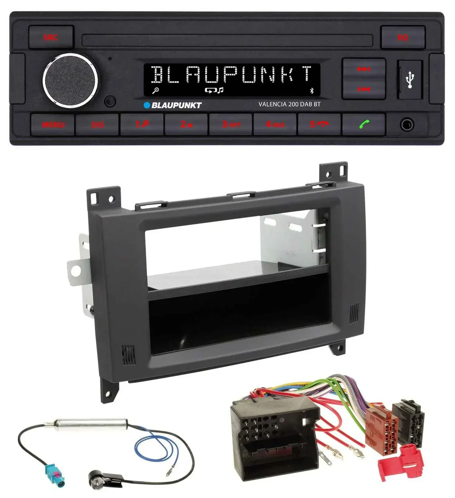 Blaupunkt DAB MP3 Bluetooth USB Autoradio für Mercedes Vito Viano 06-14 Rubberto