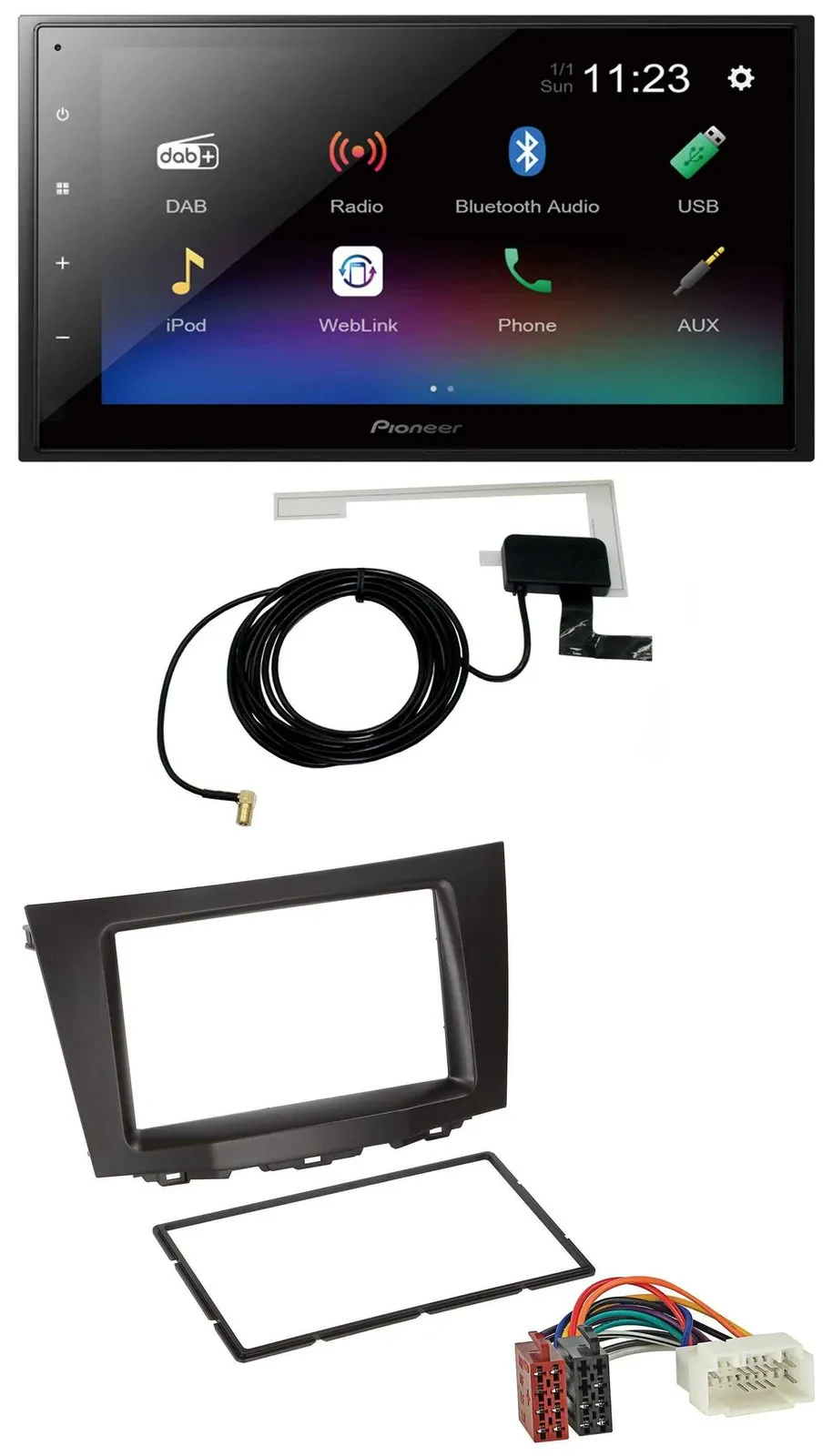 Автомагнитола Pioneer 2-DIN DAB, MP3, Bluetooth, USB для Suzuki Kizashi (с 2009)