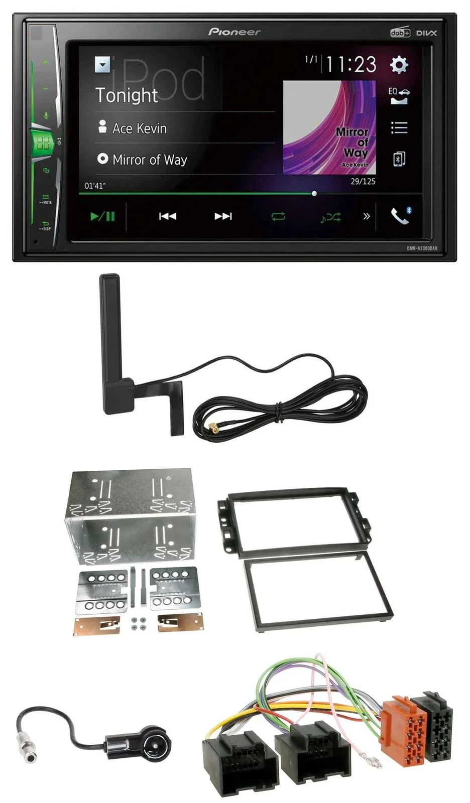 Автомагнитола Pioneer 2DIN Bluetooth DAB AUX MP3 для Chevrolet Aveo/Epica/Captiva