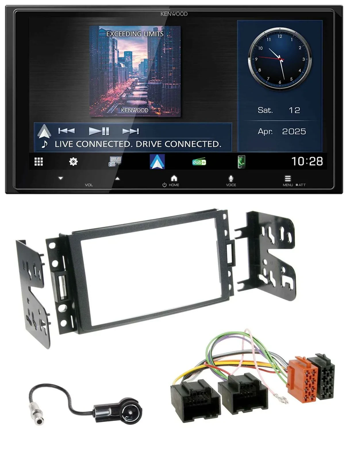 Kenwood Bluetooth 2DIN USB DAB MP3 Autoradio für Chevrolet Corvette Uplander 05-