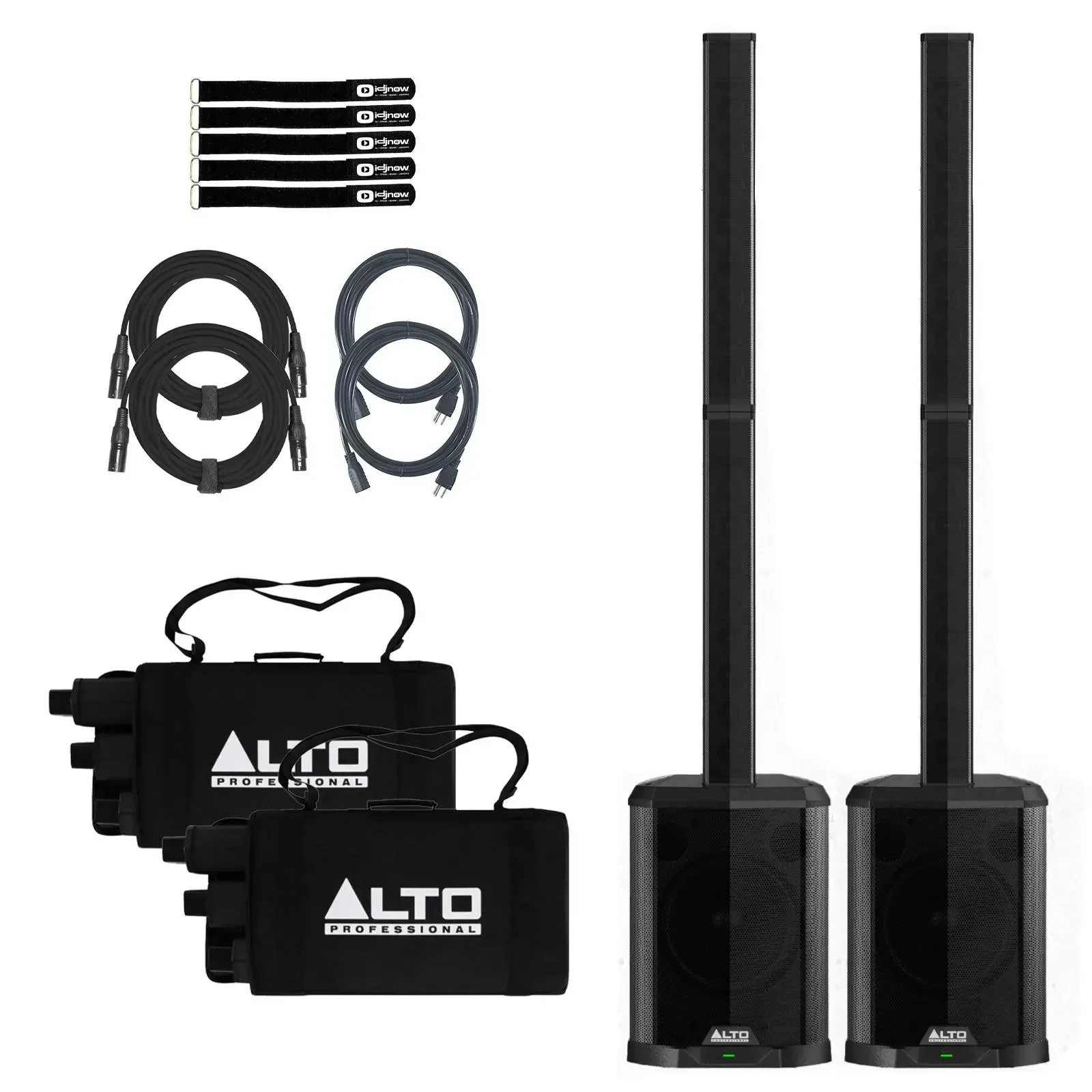 Alto Professional TS112C Portable Column Active Array DJ PA Speaker w Mixer Pair