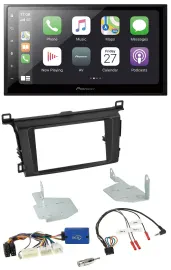 Автомагнитола для Toyota RAV4 (с 2013) Pioneer 2DIN, Bluetooth, DAB, USB, поддержка кнопок на руле