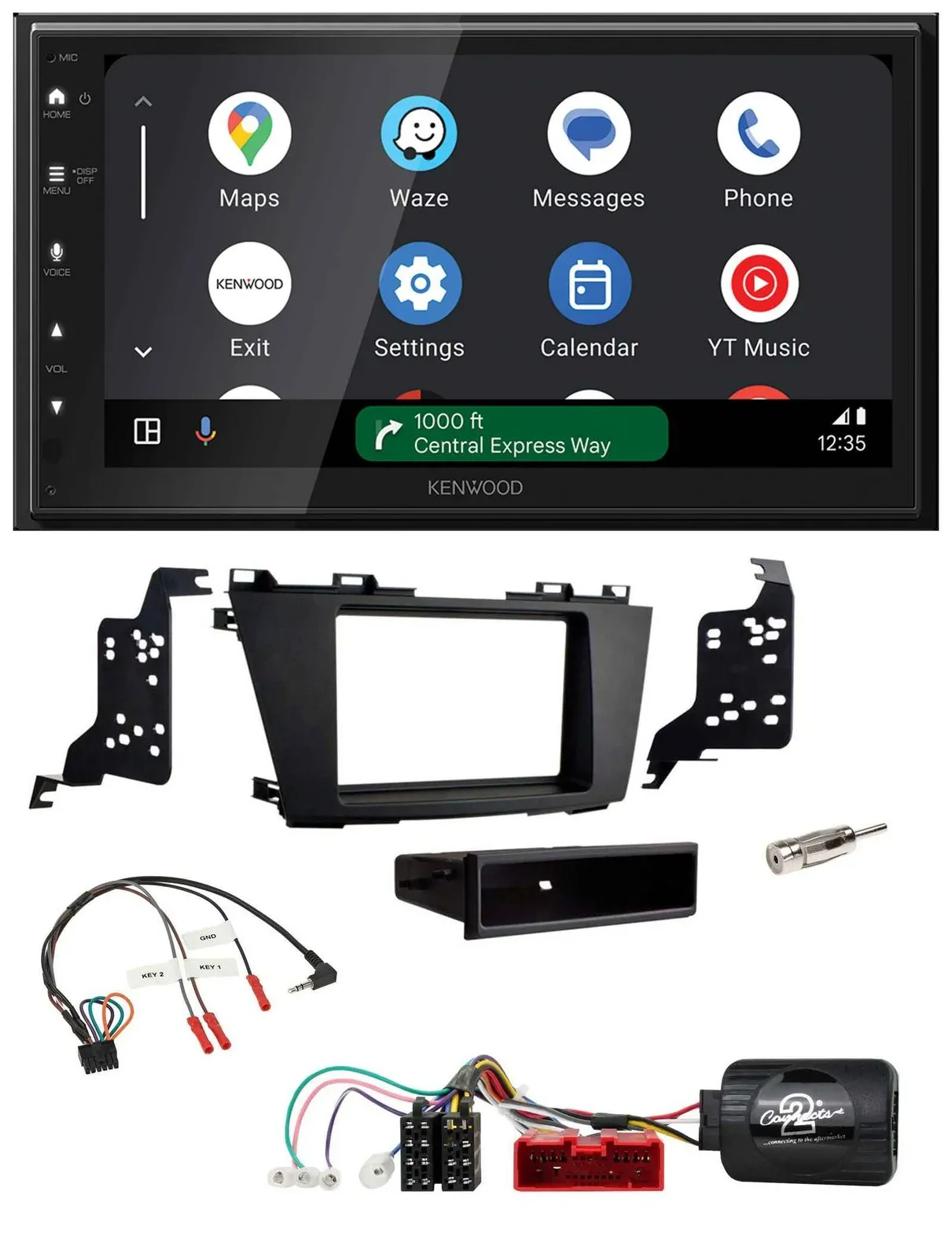 Kenwood DAB Bluetooth USB Lenkrad 2DIN Autoradio für Mazda 5 2010-2015