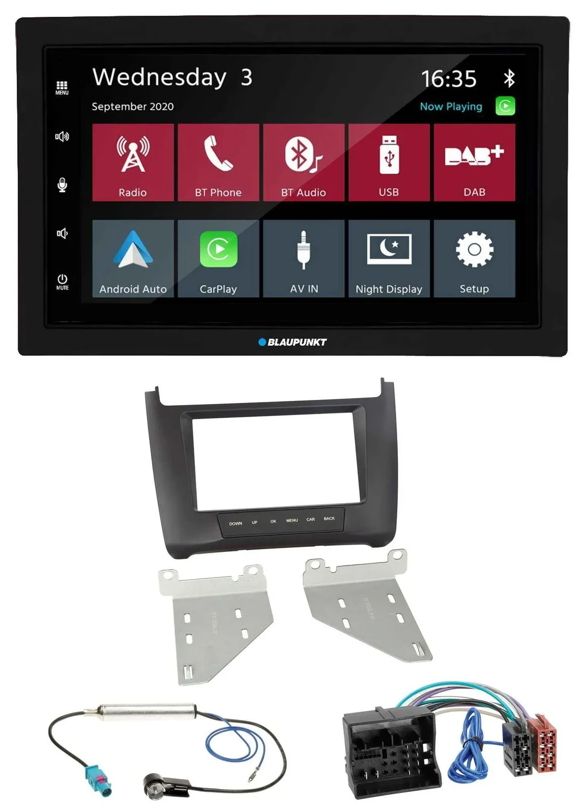Blaupunkt DAB Bluetooth USB MP3 2DIN Autoradio für VW Polo (ab 14) schwarz