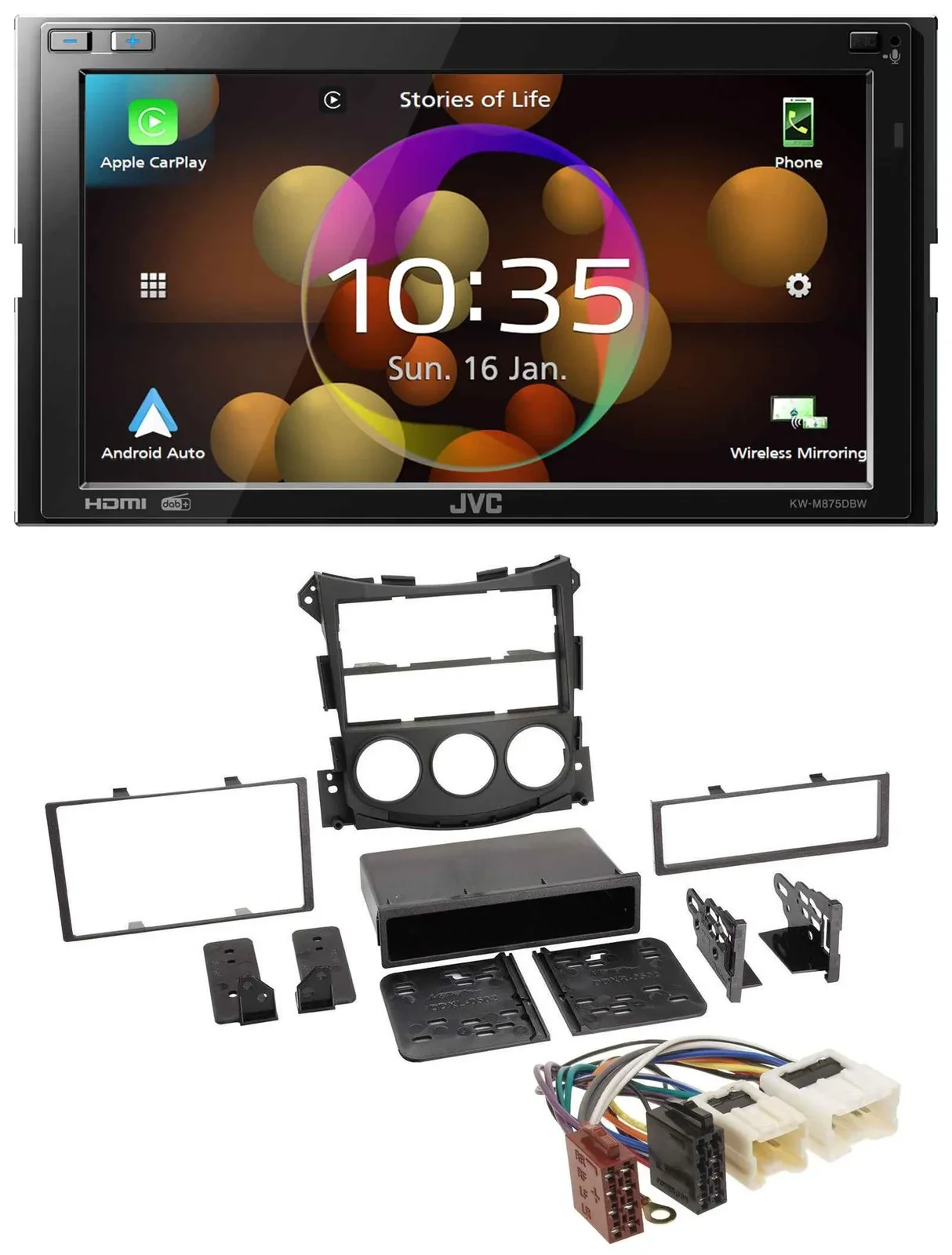 JVC DAB MP3 2DIN Bluetooth USB Autoradio für Nissan 370Z Coupe Roadster ab 10