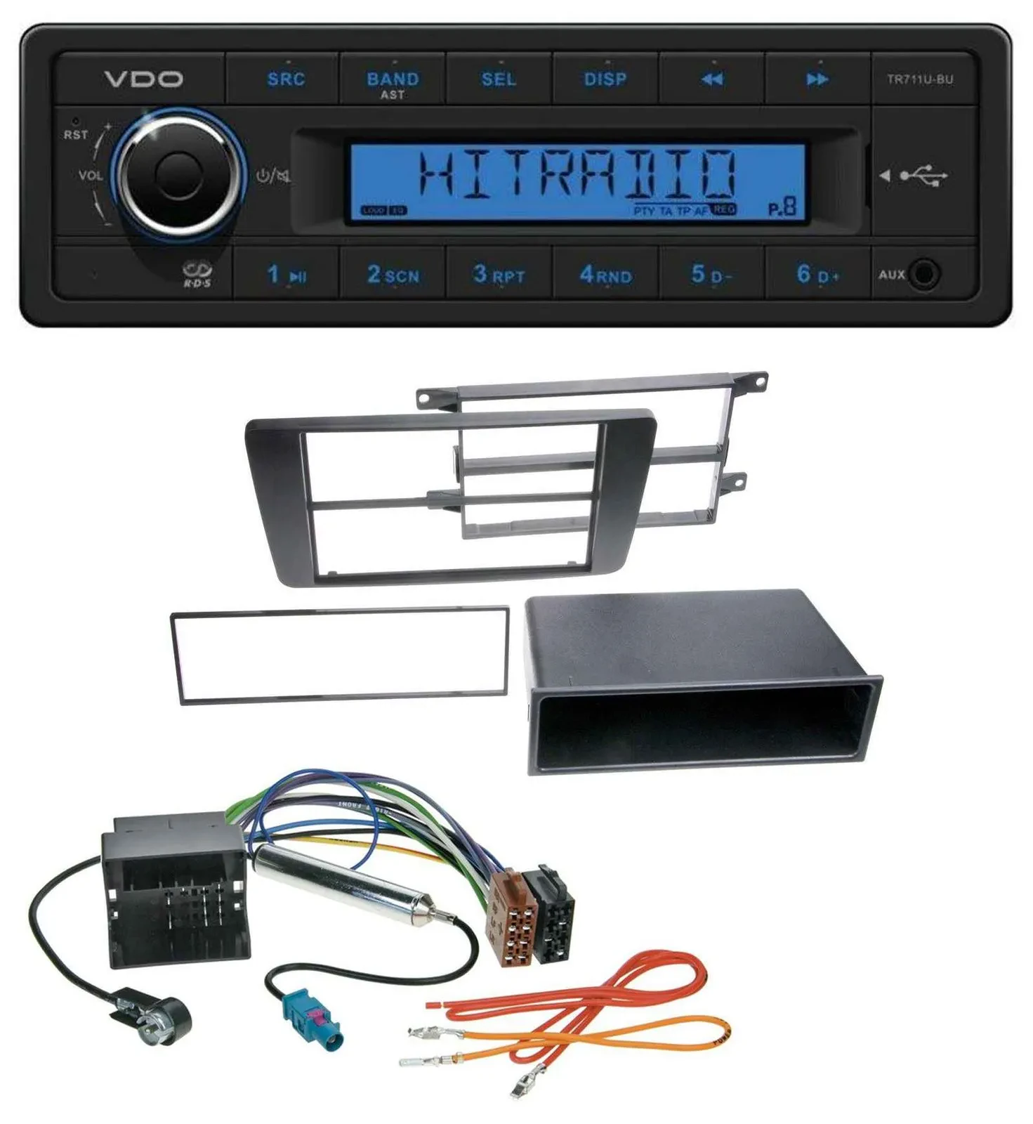 VDO AUX 1DIN MP3 USB Autoradio für Skoda Octavia II 2004-2013 Yeti ab 2009