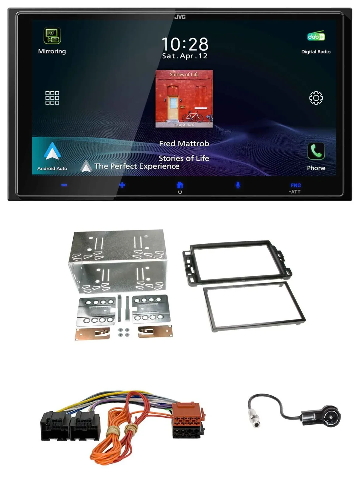 JVC USB Bluetooth 2DIN DAB MP3 Autoradio für Cadillac BLS (2006-2010)