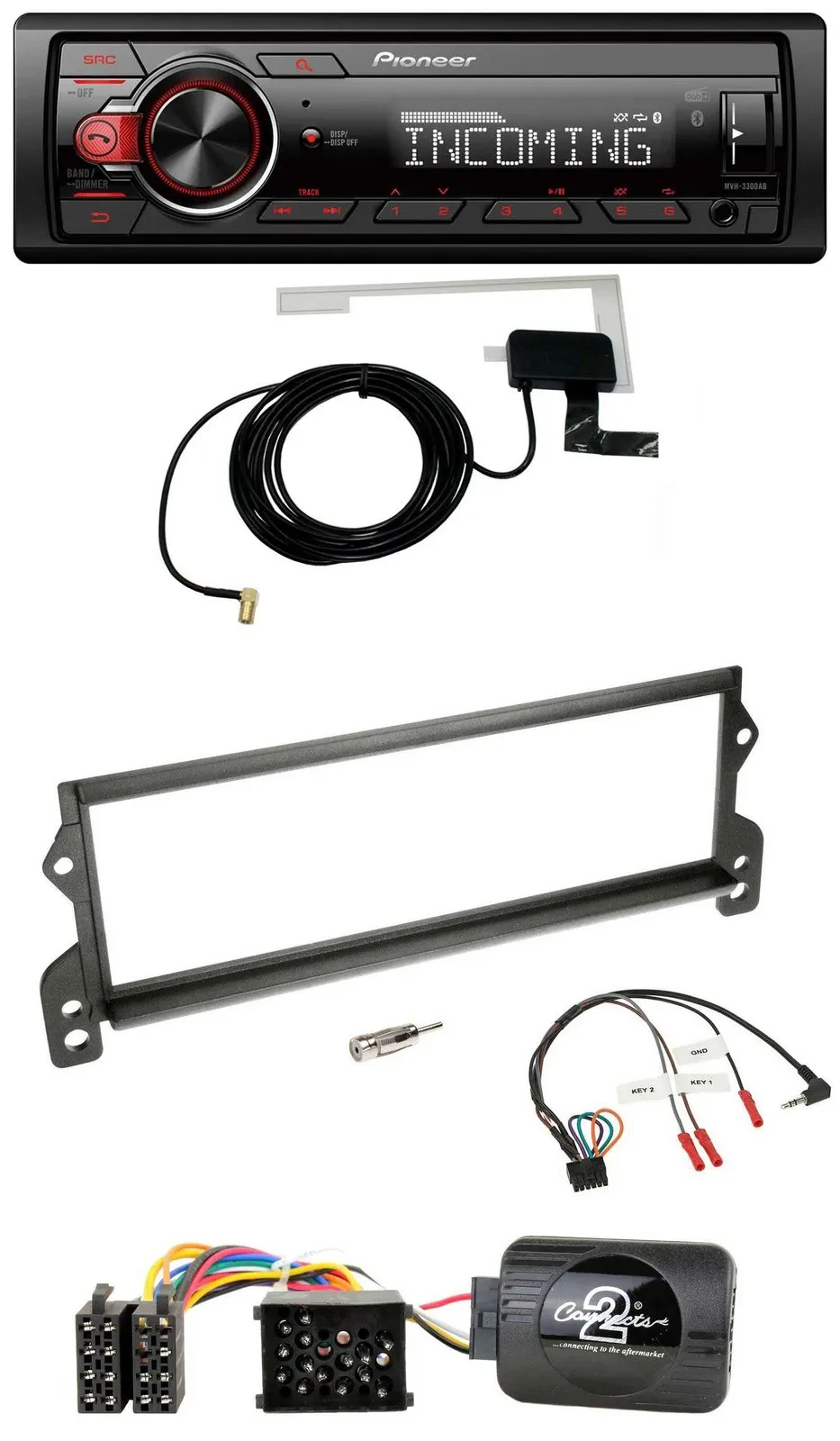 Pioneer MP3 Lenkrad CD DAB USB Autoradio für Mini (2001-2002)