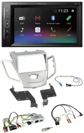 Pioneer DAB Lenkrad 2DIN Bluetooth USB Autoradio für Ford Fiesta 2010-2017 silbe