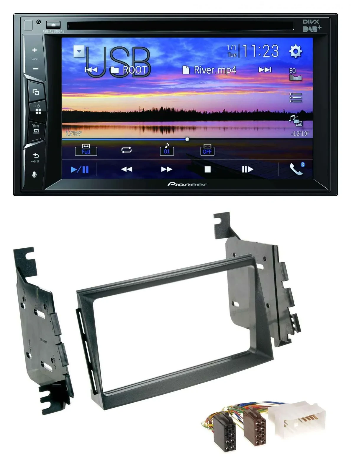 Автомагнитола Pioneer 2DIN Bluetooth USB DVD DAB MP3 для Hyundai Azera (Japan/USA)