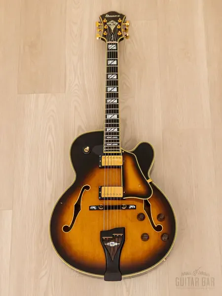 Электрогитара полуакустическая Ibanez George Benson GB200 HH Brown Sunburst w/case Japan 2009