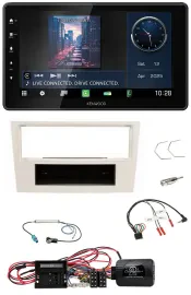 Kenwood Lenkrad Bluetooth USB DAB Autoradio für Opel Corsa D perl-weiss 09-14