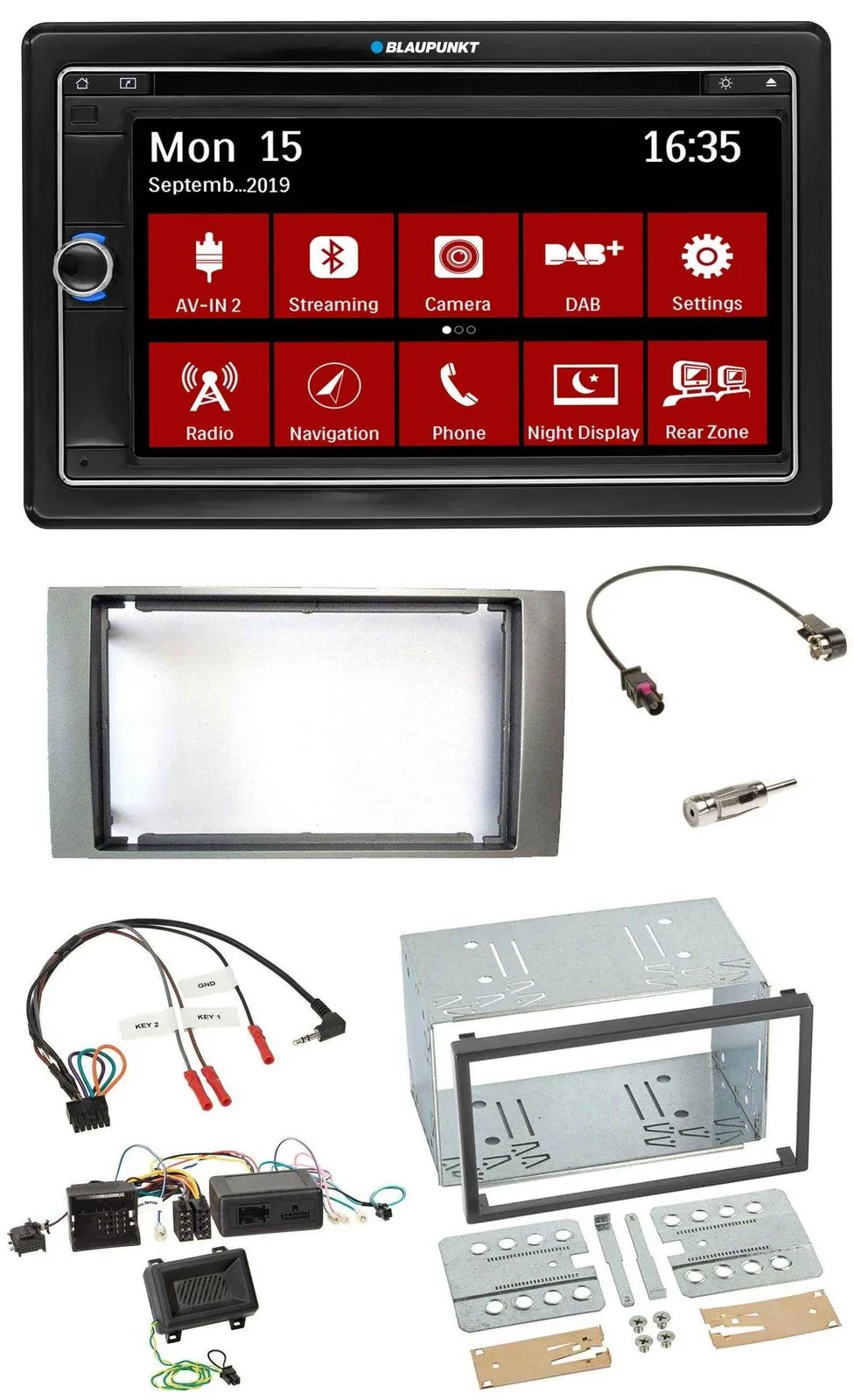 Blaupunkt TMC USB Lenkrad Bluetooth DAB 2DIN Navigation für Ford Kuga 2008-2012