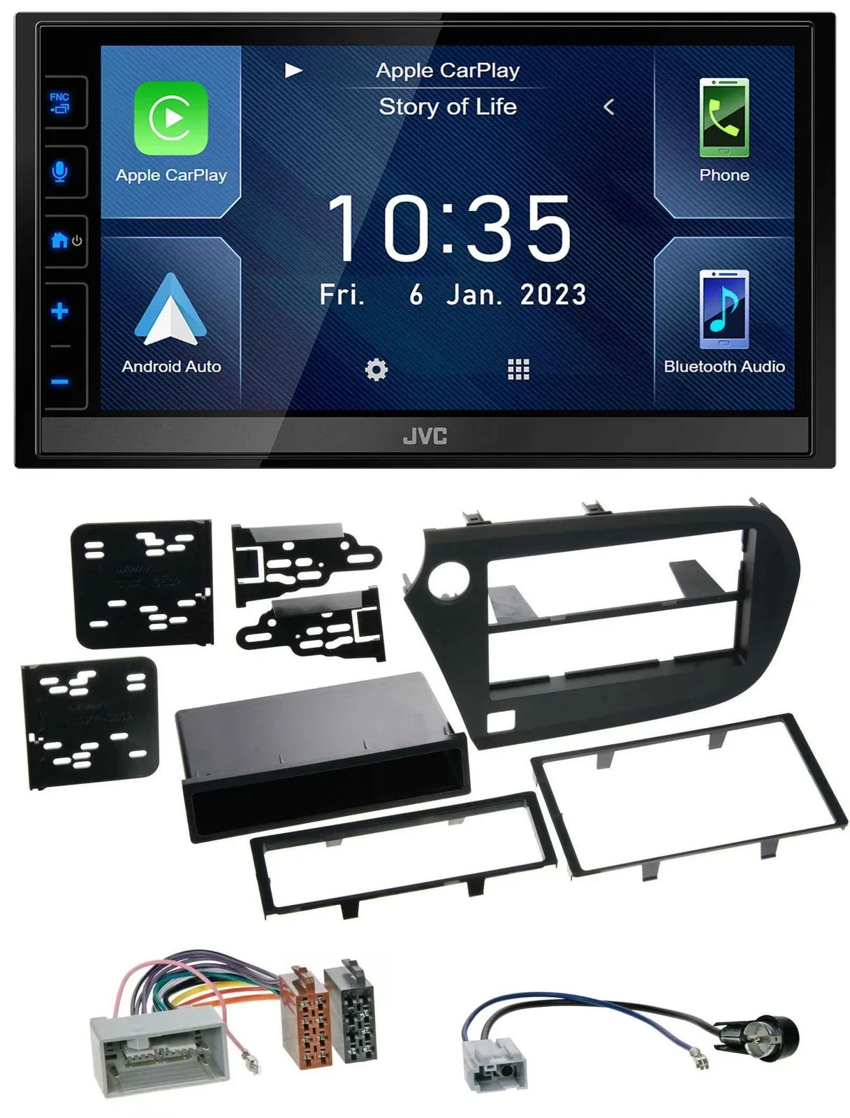 JVC DAB Bluetooth MP3 USB 2DIN Autoradio für Honda Insight ZE2 09-13