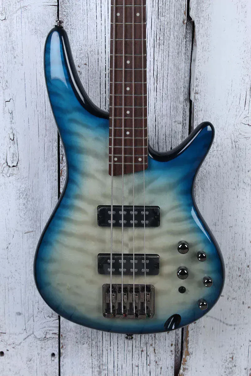 Б/У Бас-гитара Ibanez SR400EQM 4-String 34" Stained Cosmic Blue Starburst