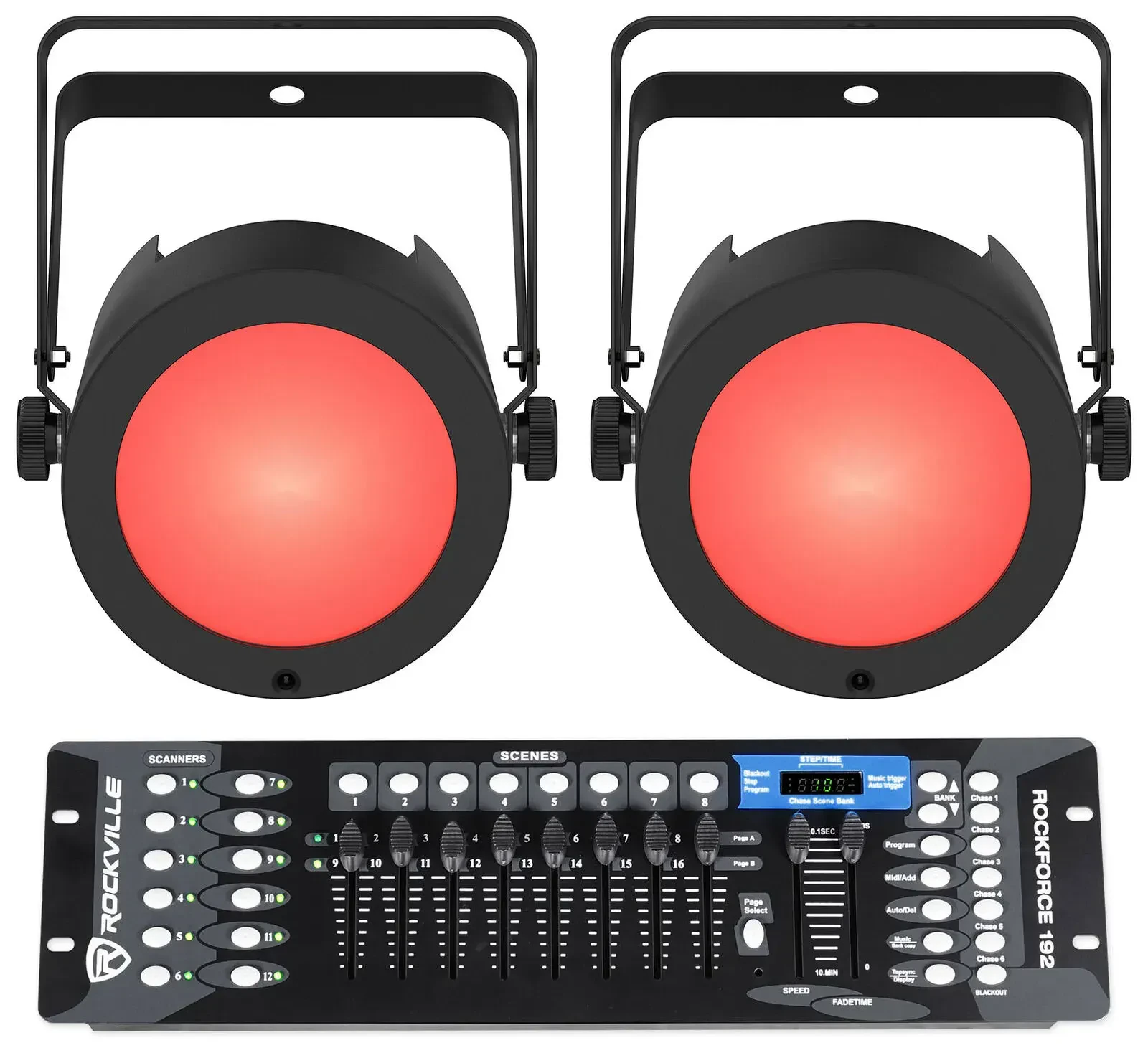 Прибор смены цвета Chauvet DJ COREpar Q60 ILS RGBA COB LED D-Fi USB DMX с DMX-пультом (пара)
