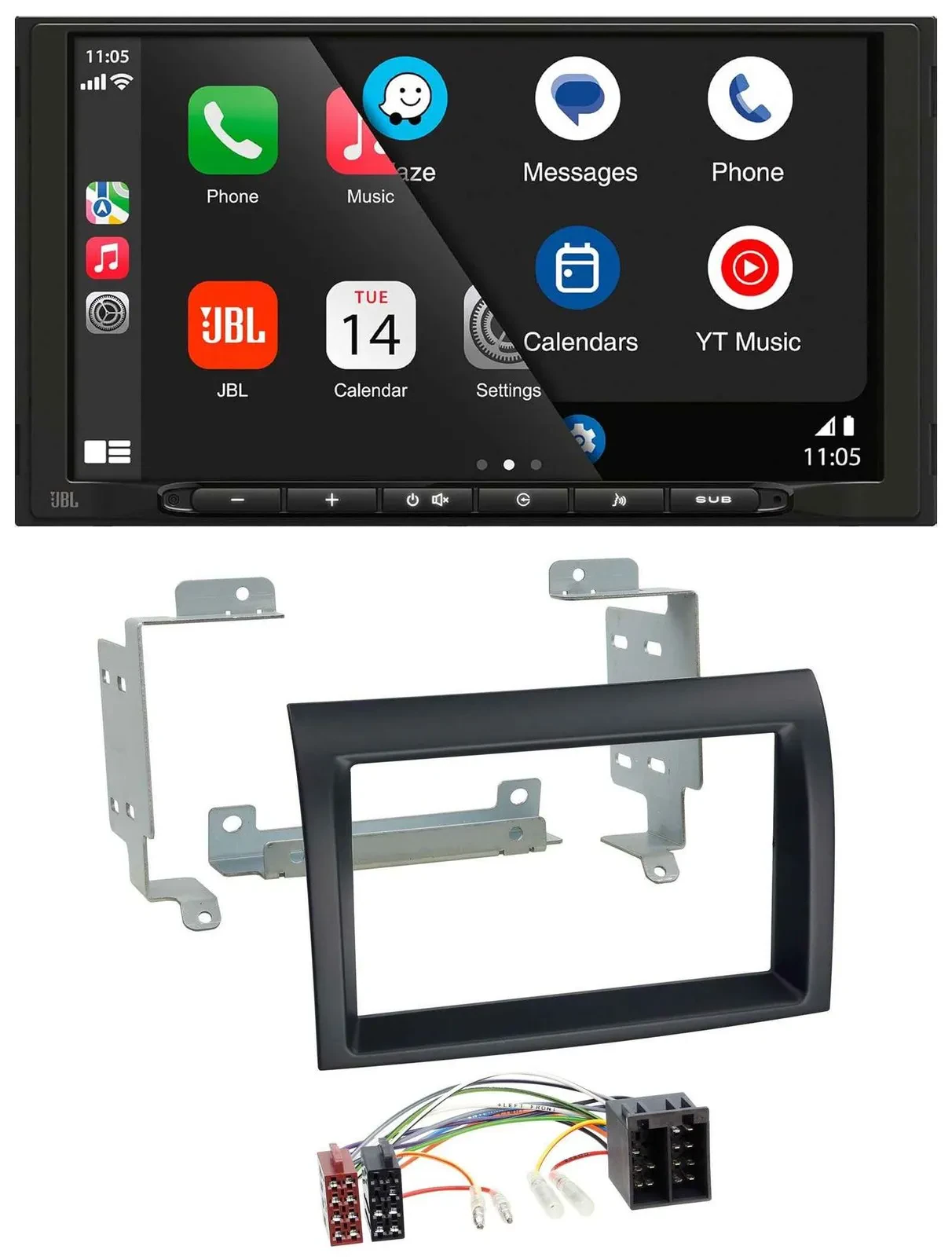 JBL USB 2DIN MP3 Bluetooth AUX Autoradio für Fiat Ducato 06-11 Citroen Jumper sc