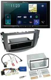 Pioneer Lenkrad Bluetooth USB 2DIN DAB Autoradio für Toyota RAV 4 ab 2011 28 Pin