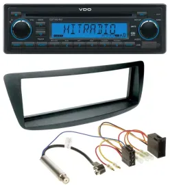 VDO AUX MP3 1DIN CD USB Autoradio für Peugeot 107 Citroen C1 Phantomeinspeisung