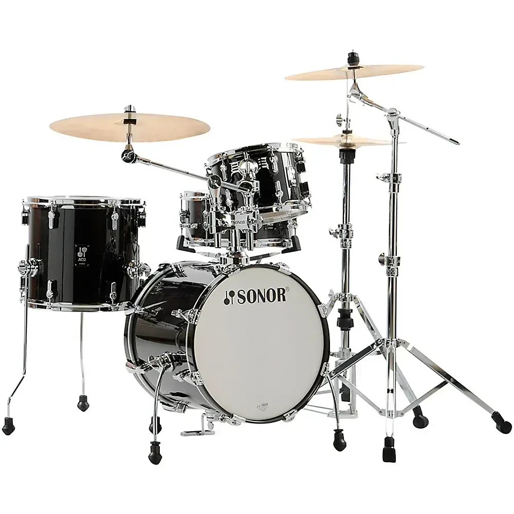 Ударная установка SONOR AQ2 Safari, клён, прозрачный чёрный (набор, 4 шт.)