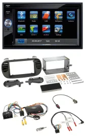Blaupunkt SD Bluetooth 2DIN MP3 USB Lenkrad Autoradio für Fiat 500 14-15 soft to
