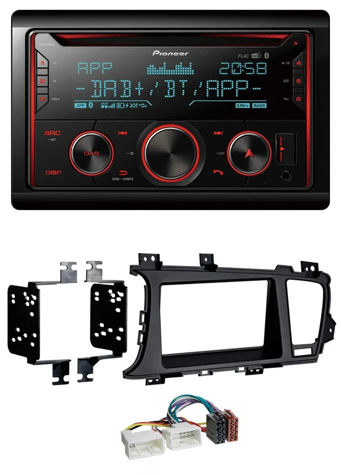 Автомагнитола Pioneer 2DIN DAB, Bluetooth, USB, CD для Kia Optima (с 2012)