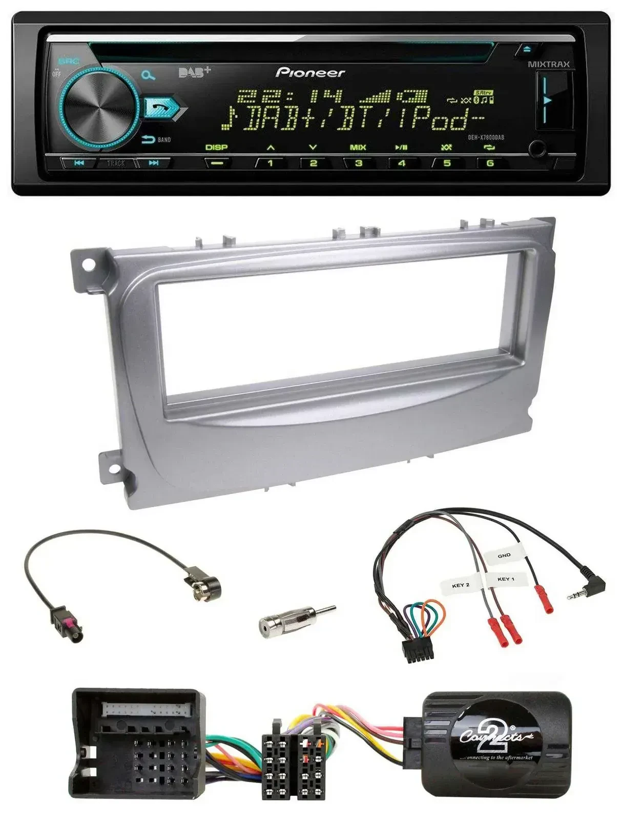 Автомагнитола для Ford S-Max/Mondeo (2007–2014) Pioneer DAB, CD, USB, Bluetooth
