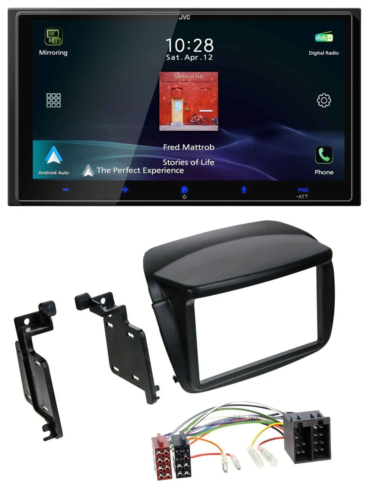 JVC USB Bluetooth 2DIN DAB MP3 Autoradio für Fiat Doblo ab 10 Opel Combo ab 12