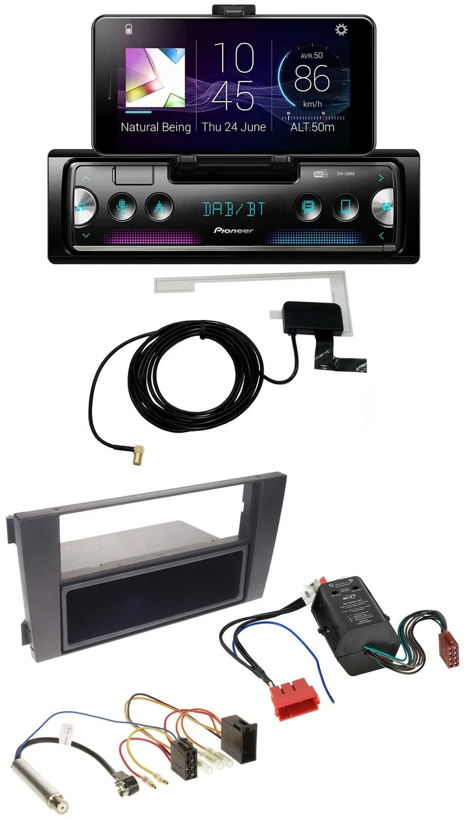 Автомагнитола для Audi A6 (C5, 2001–2005) Pioneer DAB, Bluetooth, USB, MP3