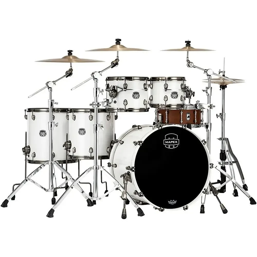 Ударная установка акустическая Mapex Saturn Evolution Workhorse Birch 5-Piece Shell Pack 22" Bass Polar White