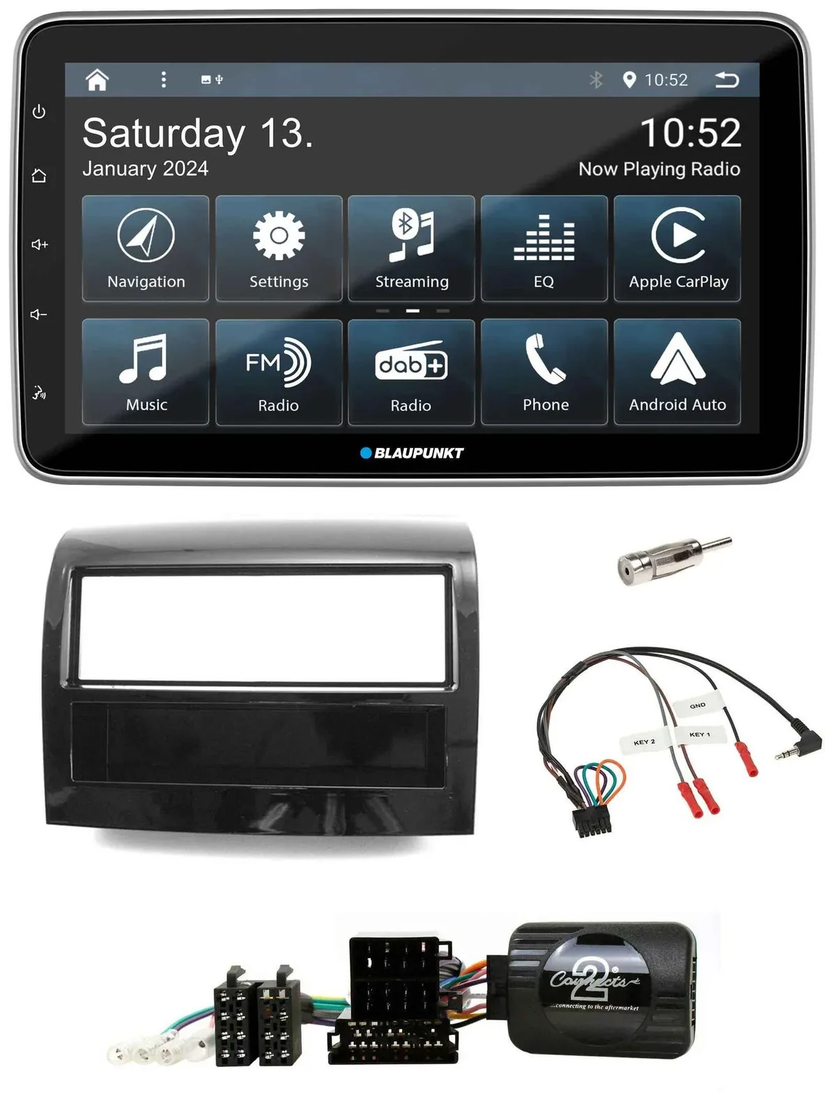 Blaupunkt USB DAB SD Lenkrad Bluetooth Autoradio für Fiat Ducato 2012-2015 Piano