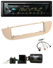 Pioneer DAB Lenkrad CD USB Bluetooth Autoradio für Fiat 500 ab 2007 perlgrau bei