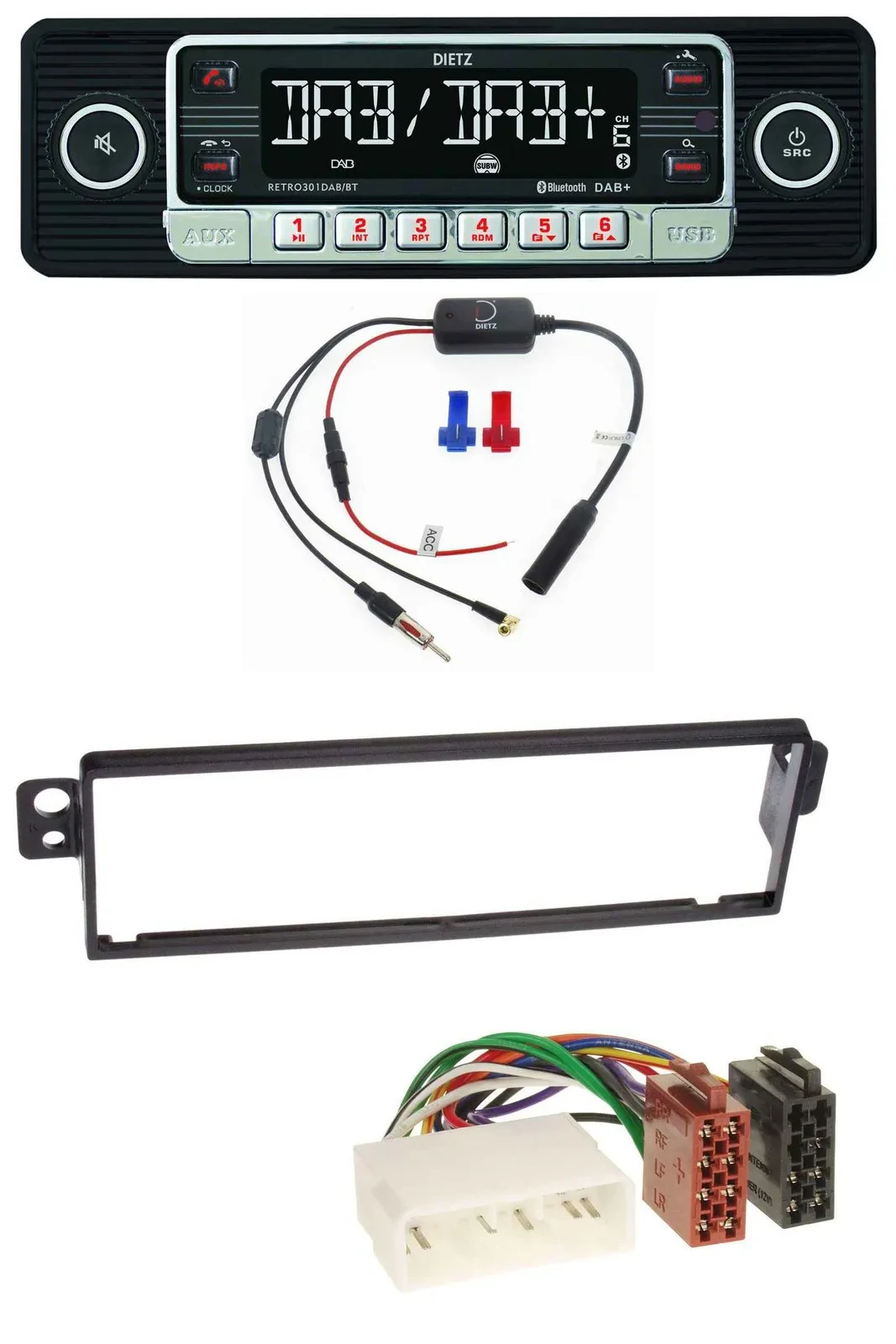 Dietz MP3 DAB Bluetooth USB Autoradio für Chevrolet Kalos KLAS 2004-2007